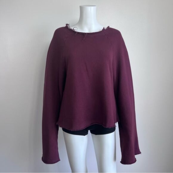 Errant Clothing Raw Hem Flare Sleeve Sweatshirt - S - Picture 1 of 10